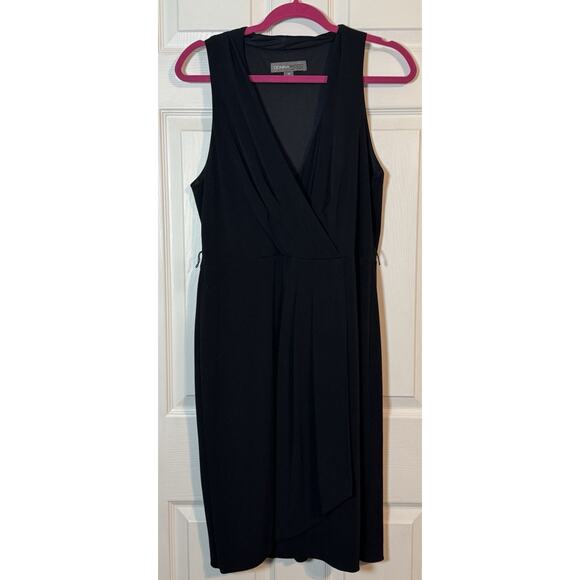 Donna Ricco Dresses & Skirts - Donna Ricco NY Black Sleeveless V-neck Dress, Polyester/Spandex, 14
